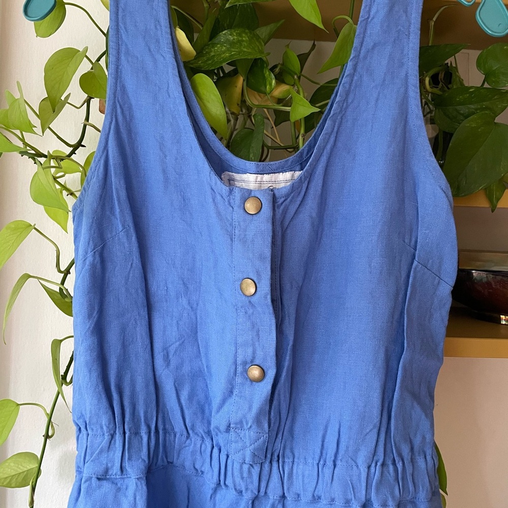 notPERFECTLINEN Cobalt Blue Leila Swing Dress - Picture 5 of 5